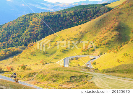Fall in Kyushu crossing through Yufu mountain pass 20155670
