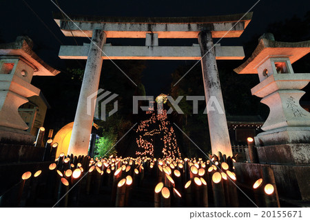 Take bamboo lantern Bamboo Raku Hirose Shrine 20155671