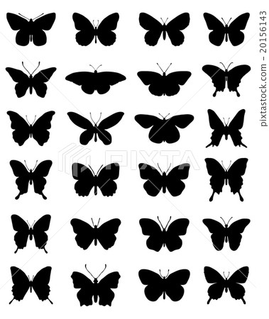 silhouettes of butterflies 24 20156143