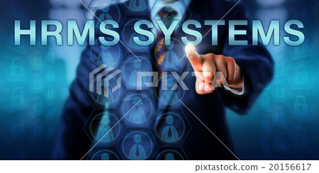 HR Manager Pushing HRMS SYSTEMS Onscreen 20156617