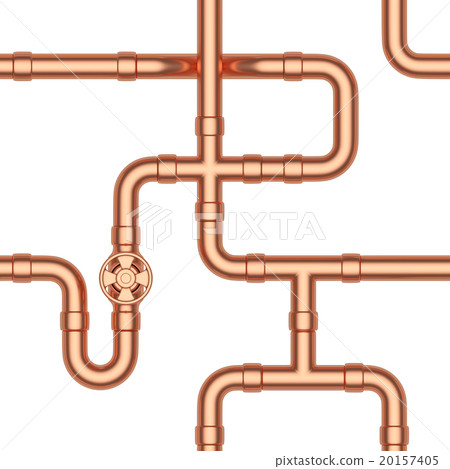Copper pipes construction seamless background Copper pipes construction seamless background 20157405
