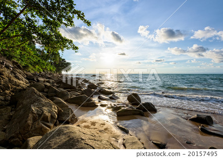 Sunset at beach in Thailand 20157495