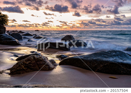 Sunset at beach in Thailand 20157504