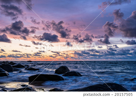 Sunset at beach in Thailand 20157505