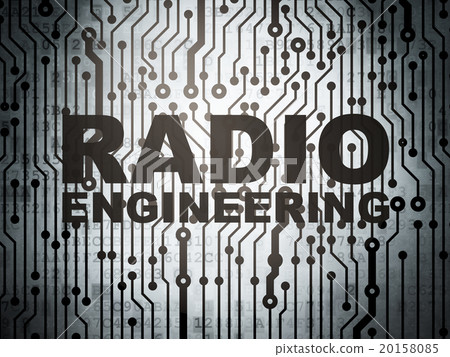 Science concept: circuit board with Radio 20158085