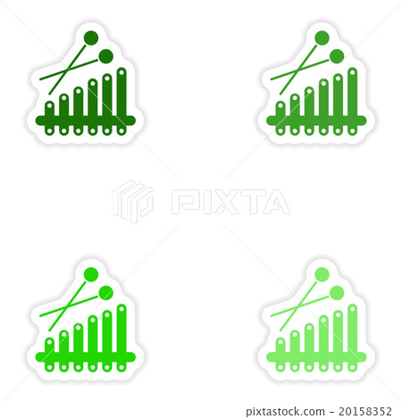 concept stylish paper sticker on white background concept stylish paper sticker on white background 20158352