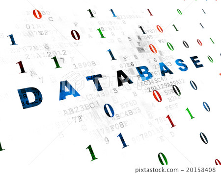 Database concept: Database on Digital background 20158408