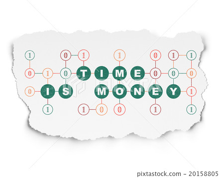 Finance concept: Time Is money on Torn Paper 20158805