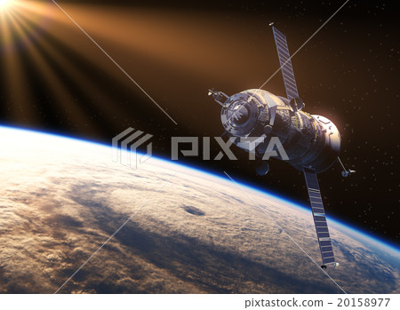 Spacecraft In The Rays Of Sun Spacecraft In The Rays Of Sun 20158977