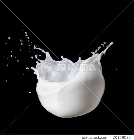 milk splash isolated on black milk splash isolated on black 20159082