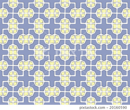 Abstract retro tile background yellow blue 20160590