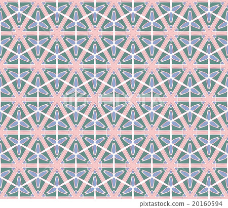 retro hexagonal green pink flowered pattern retro hexagonal green pink flowered pattern 20160594