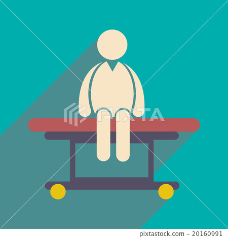 Modern flat icon with long shadow man sitting Modern flat icon with long shadow man sitting 20160991