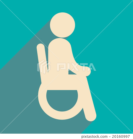 Modern flat icon with long shadow People 20160997