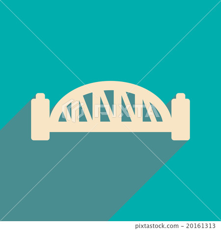 flat icon with long shadow Sydney Harbour Bridge 20161313