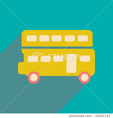flat icon with long shadow double decker bus flat icon with long shadow double decker bus 20161335