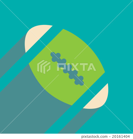 flat icon with long shadow rugby ball 20161404
