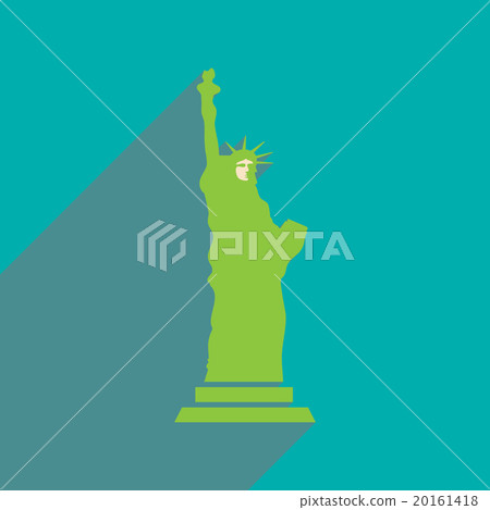 flat icon with long shadow Statue of Liberty flat icon with long shadow Statue of Liberty 20161418
