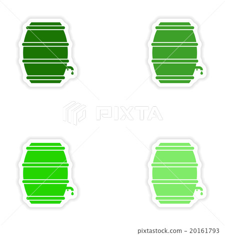 concept stylish paper sticker on white background 20161793