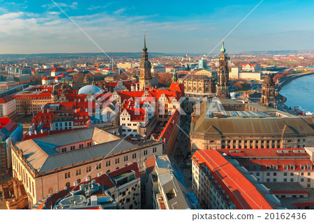 Aerial view of roofs Dresden, Germany 20162436
