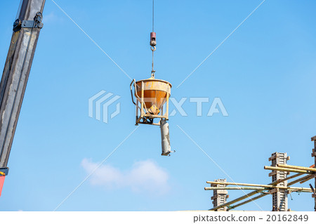 Crane working in construction on blue sky Crane working in construction on blue sky 20162849