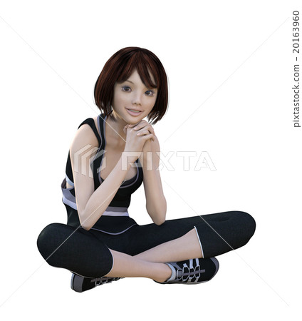 運動服女3DCG圖材料 20163960