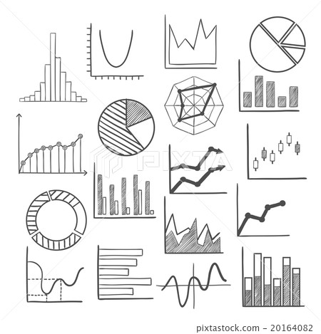 Charts, bars and graphs icons sketches Charts, bars and graphs icons sketches 20164082