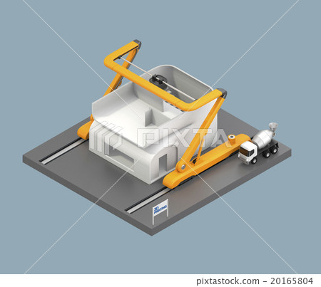 建立3D打印機的概念。用噴嘴推動生混凝土，製作複雜形狀的優點 20165804