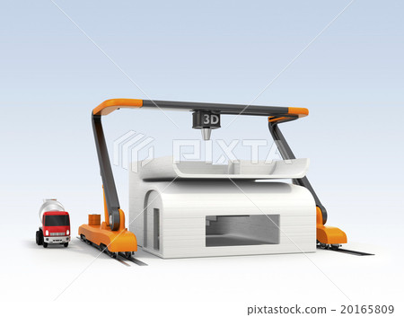 建立3D打印機的概念。用噴嘴推動生混凝土，製作複雜形狀的優點 20165809