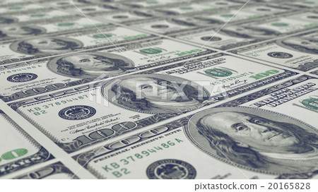 Sheet of 100 dollar notes Sheet of 100 dollar notes 20165828