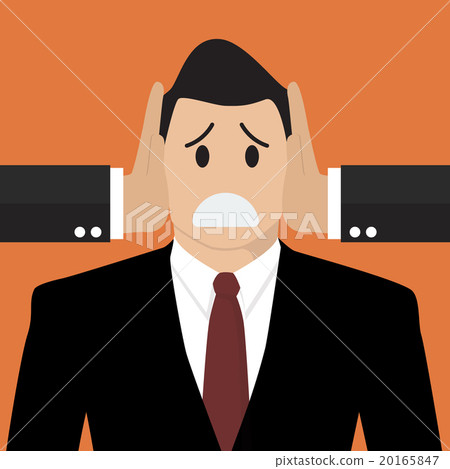 Businessman was covered ears by other man 20165847