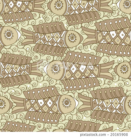 Vector seamless pattern of fish. 20165908