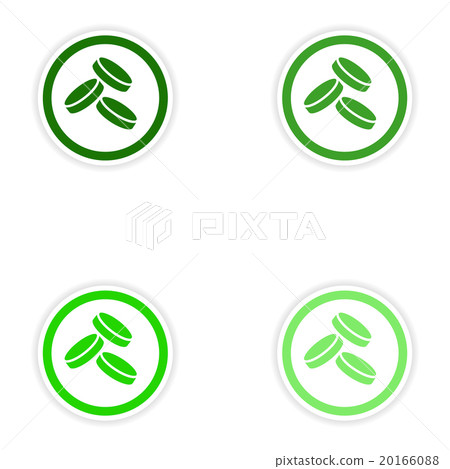 concept stylish paper sticker on white background concept stylish paper sticker on white background 20166088