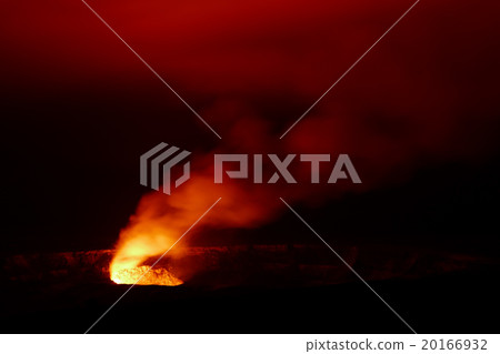 Halemaumau crater at night Hawaii Volcanoes National Park 20166932
