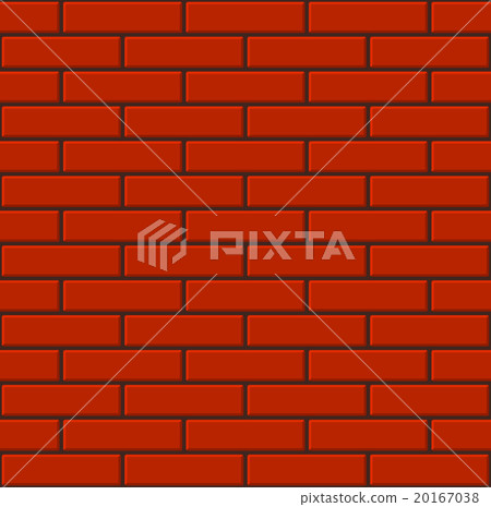 Seamless Tiled Red Brick Wall. Vector 20167038