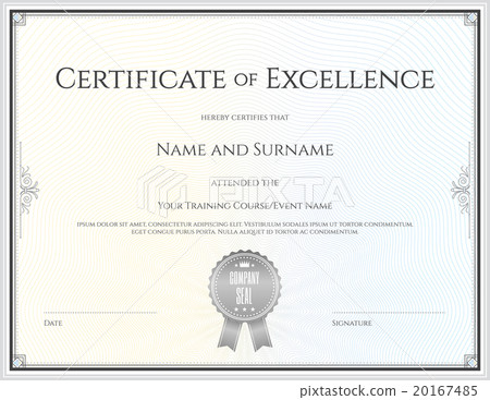 Certificate template in vector for achievement Certificate template in vector for achievement 20167485