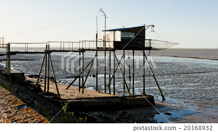 pier with fishing net,Gironde Department,Aquitaine 20168932