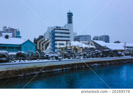 Snow scene of Nagasaki Dejima 20169578