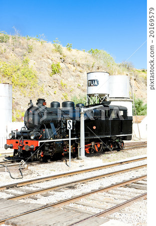 steam locomotive at railway station in Tua, Douro 20169579