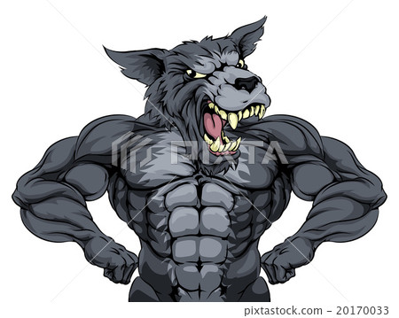 Wolf Animal Sports Mascot Wolf Animal Sports Mascot 20170033
