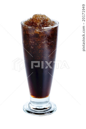 Cola with glass isolated on the white background Cola with glass isolated on the white background 20171949