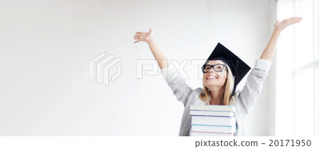 happy student in graduation cap happy student in graduation cap 20171950