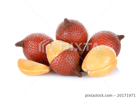 Salak fruit, Salacca zalacca isolated on the white 20171971