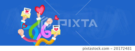 Hands Hold Valentines Day Greeting Card 20172481