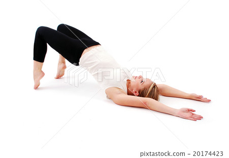 Beautiful girl practicing yoga Beautiful girl practicing yoga 20174423