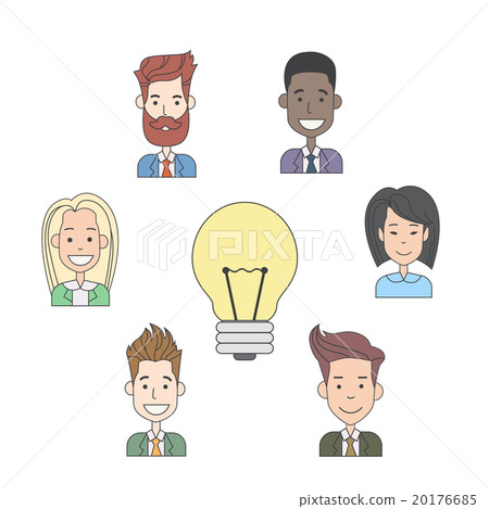 Business People Group Idea Concept Light Bulb Business People Group Idea Concept Light Bulb 20176685