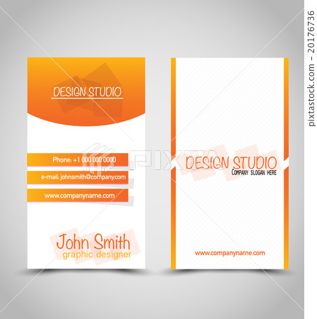 Vertical Business card set template. 20176736