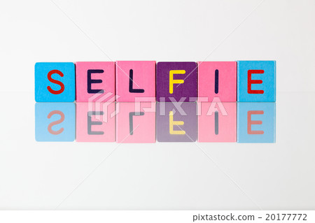 Selfie - an inscription from children's blocks Selfie - an inscription from children's blocks 20177772