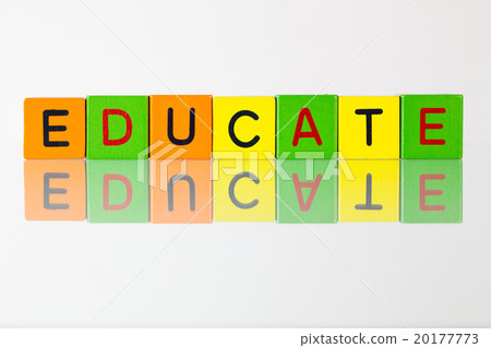 Educate - an inscription from children's blocks 20177773