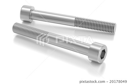 Screws over a white background Screws over a white background 20178049